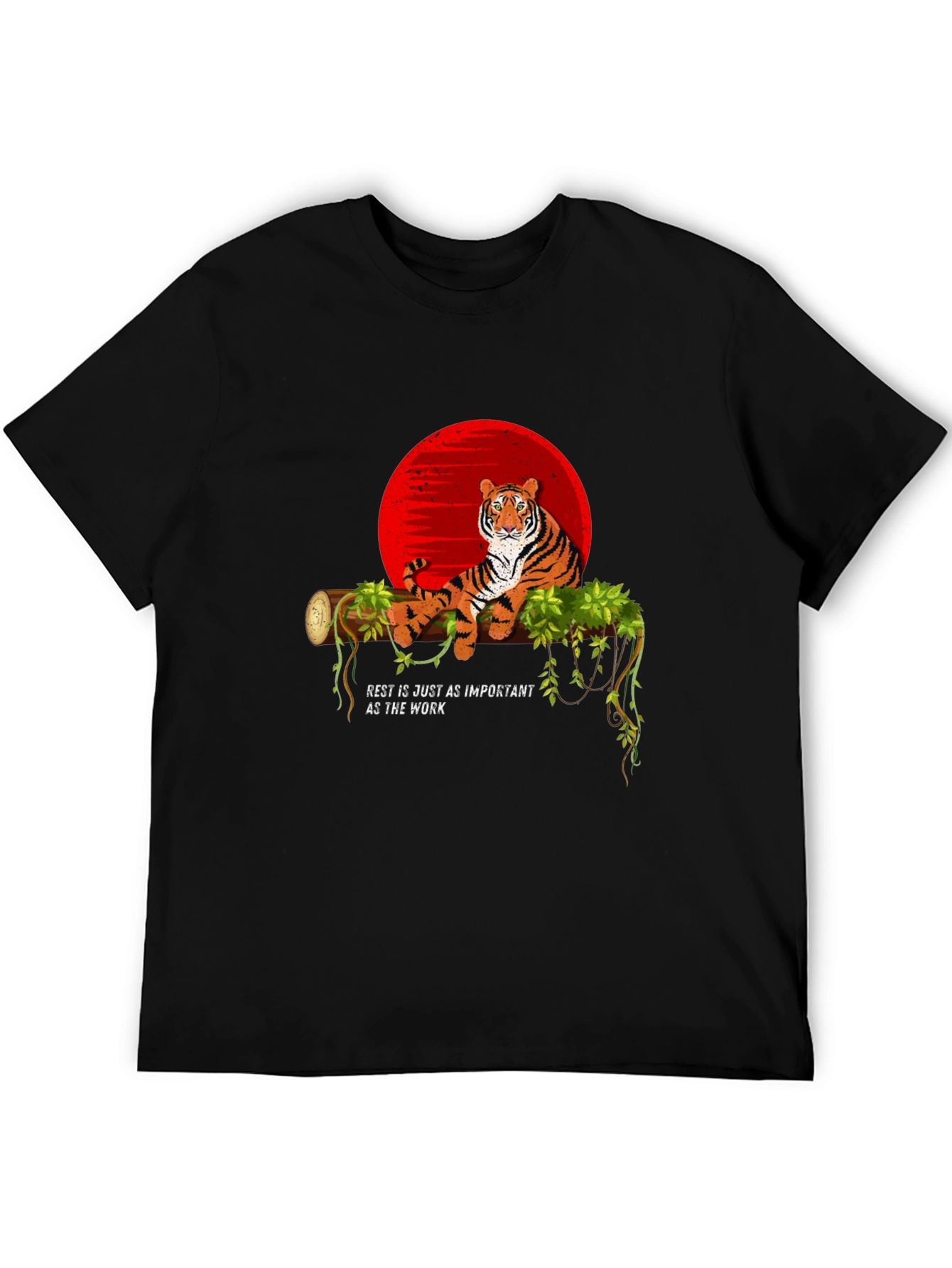 Tiger Resting on Log Graphic T-Shirt