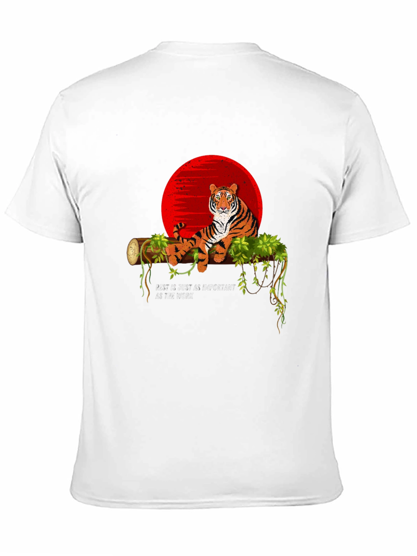 Tiger Resting on Log Graphic T-Shirt