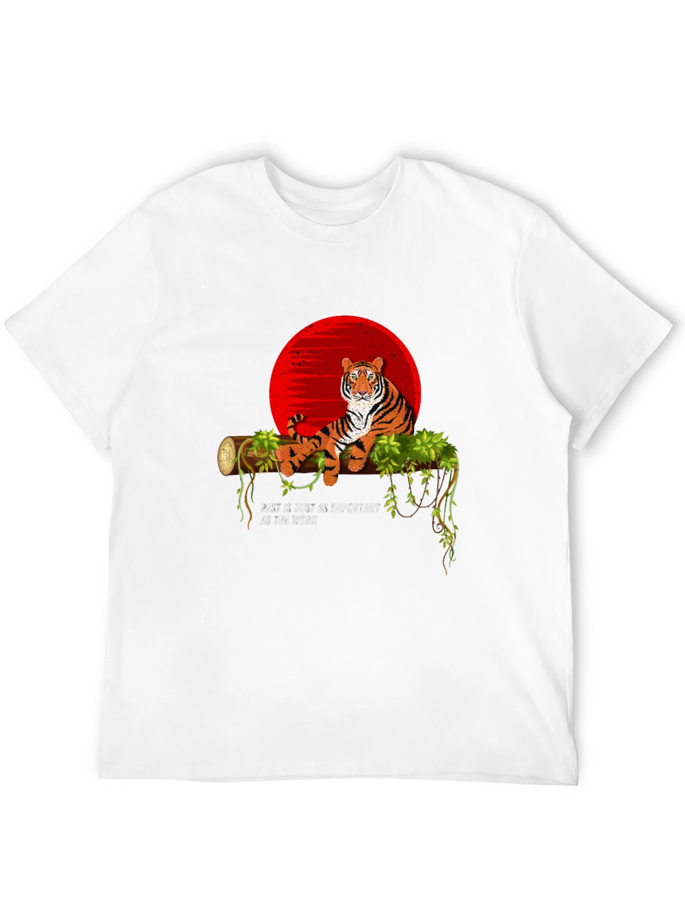Tiger Resting on Log Graphic T-Shirt