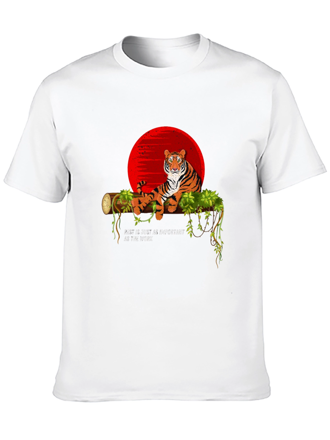 Tiger Resting on Log Graphic T-Shirt