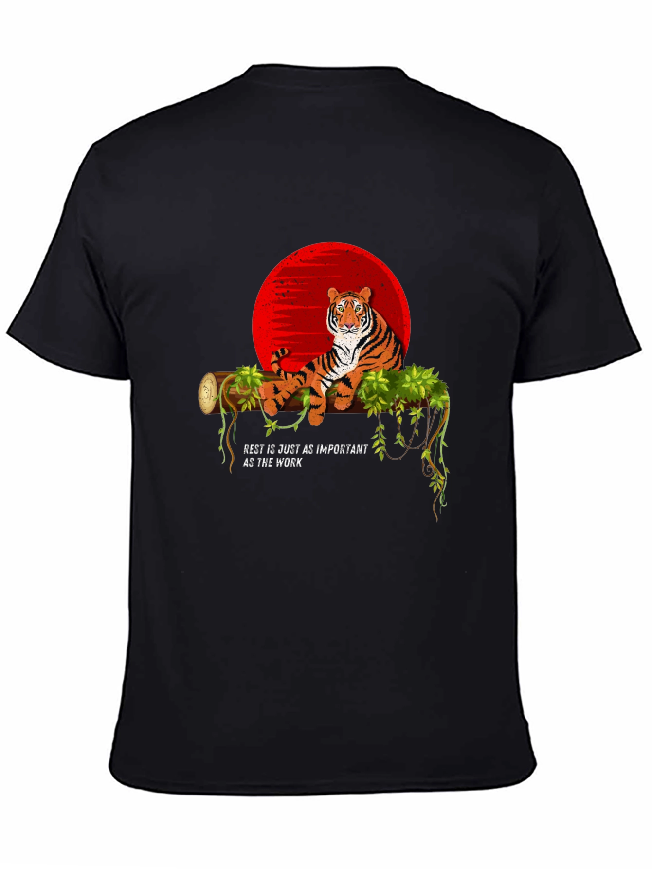 Tiger Resting on Log Graphic T-Shirt