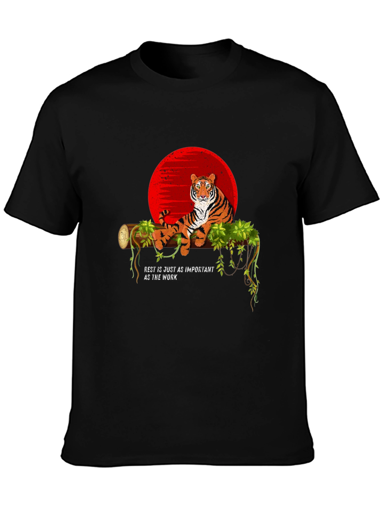 Tiger Resting on Log Graphic T-Shirt
