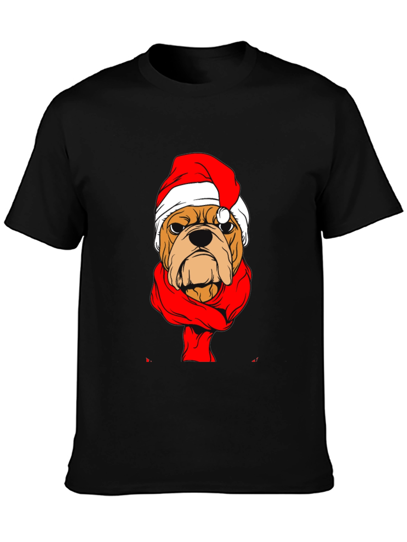 Christmas Bulldog Graphic Tee