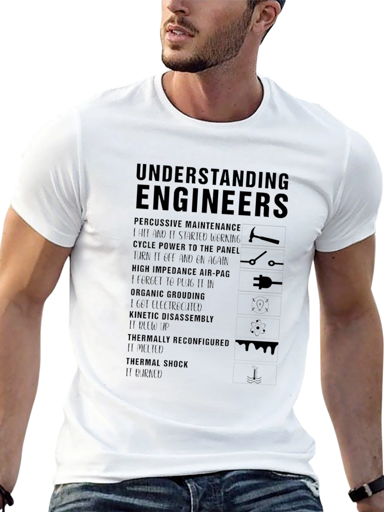 Understanding Engineers Black Graphic Tee