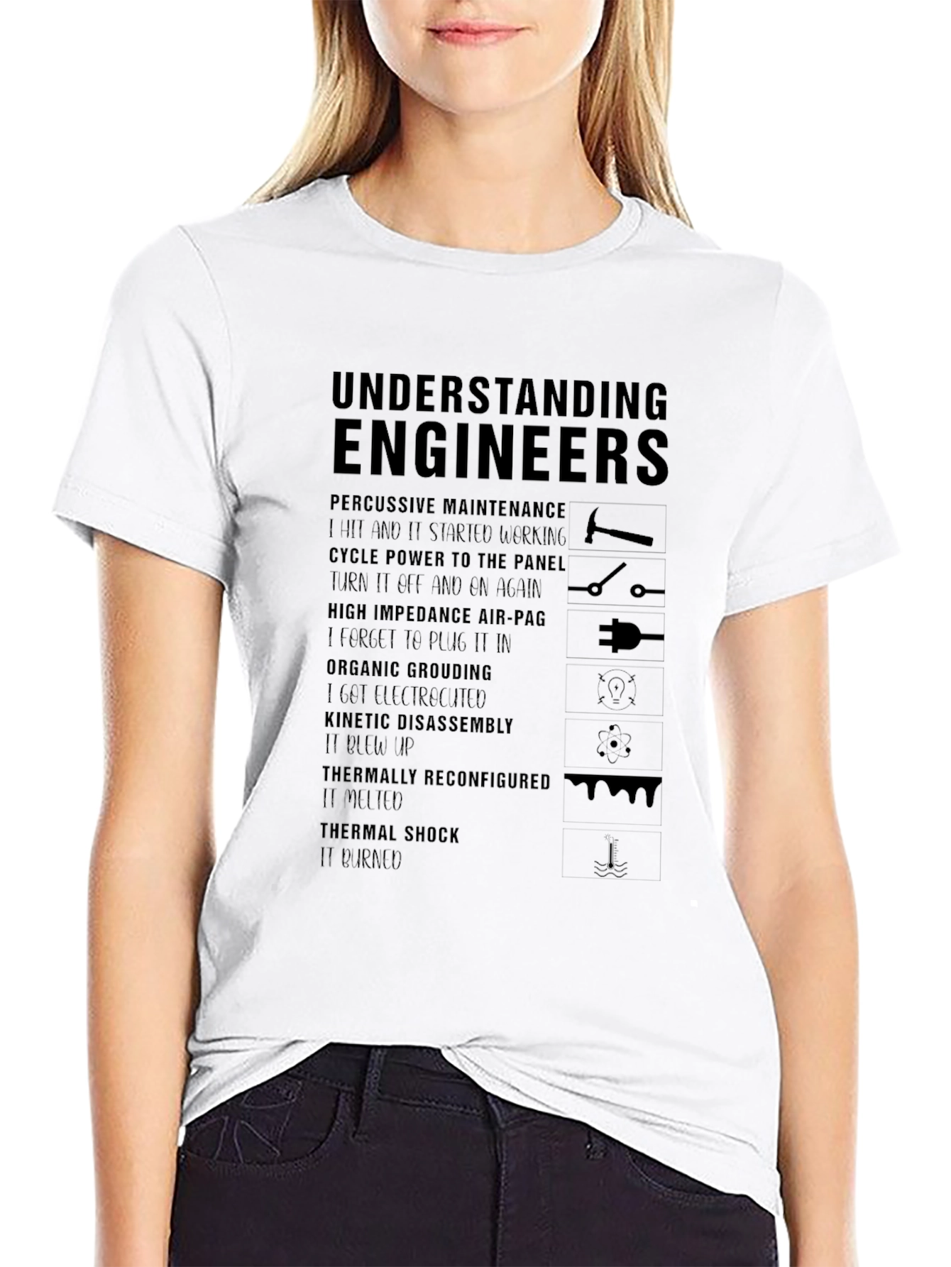Understanding Engineers Black Graphic Tee