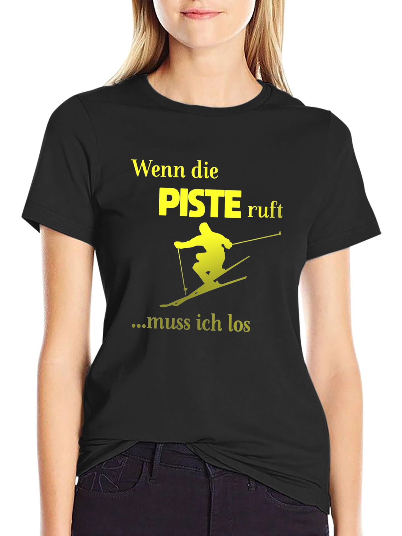 Wenn Die Piste Ruft Skiing T-Shirt