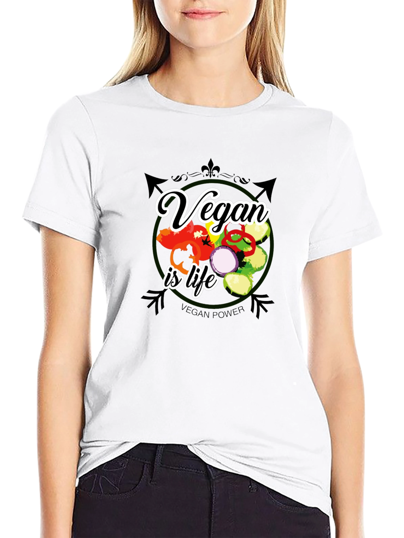 Vegan Is Life T-Shirt - Black Graphic Tee