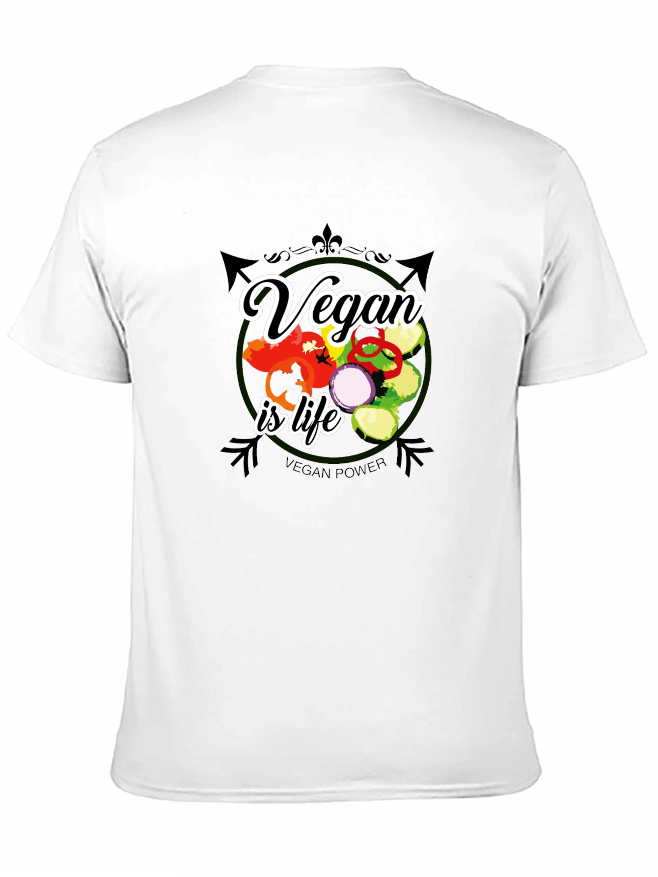 Vegan Is Life T-Shirt - Black Graphic Tee