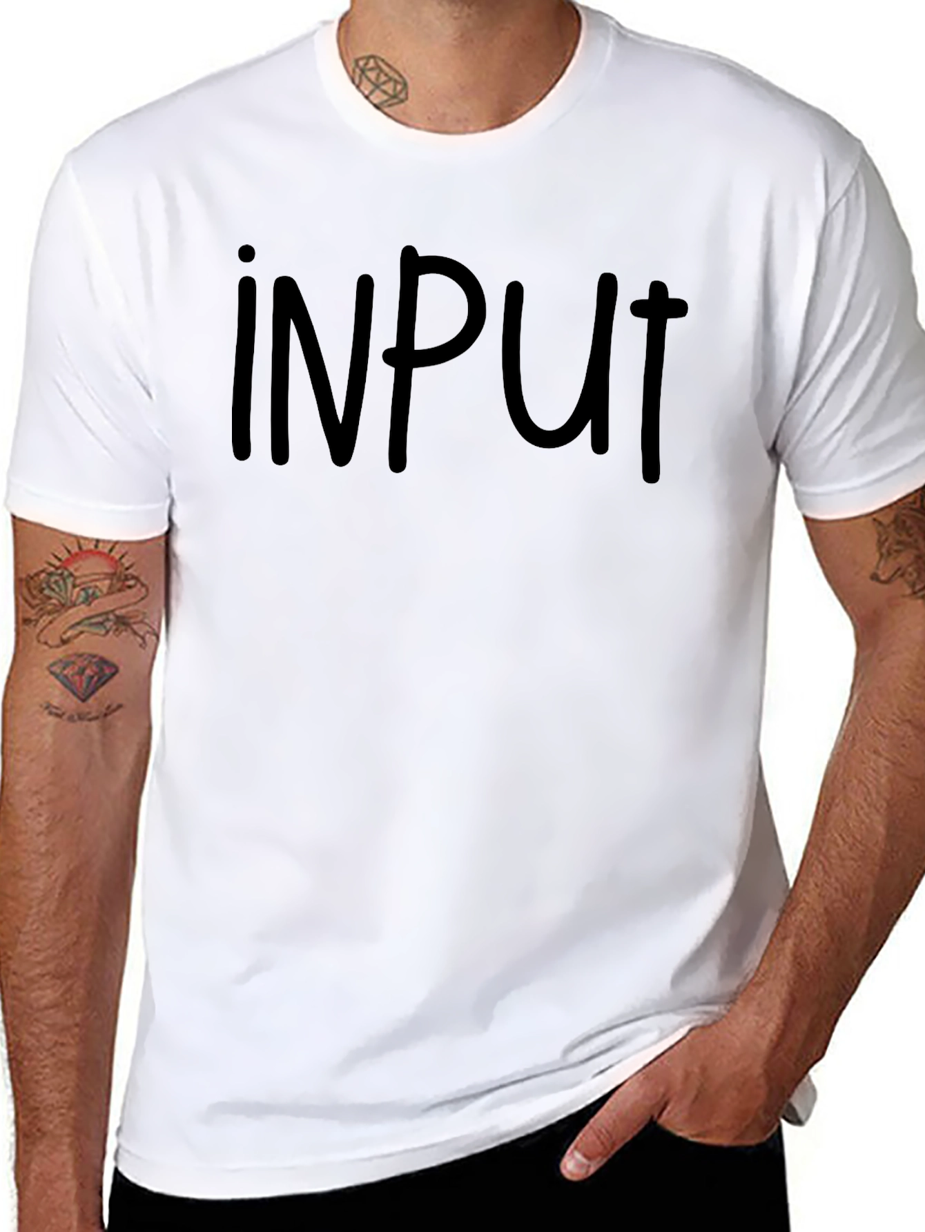 Input Black Graphic Tee - Comfortable and Stylish