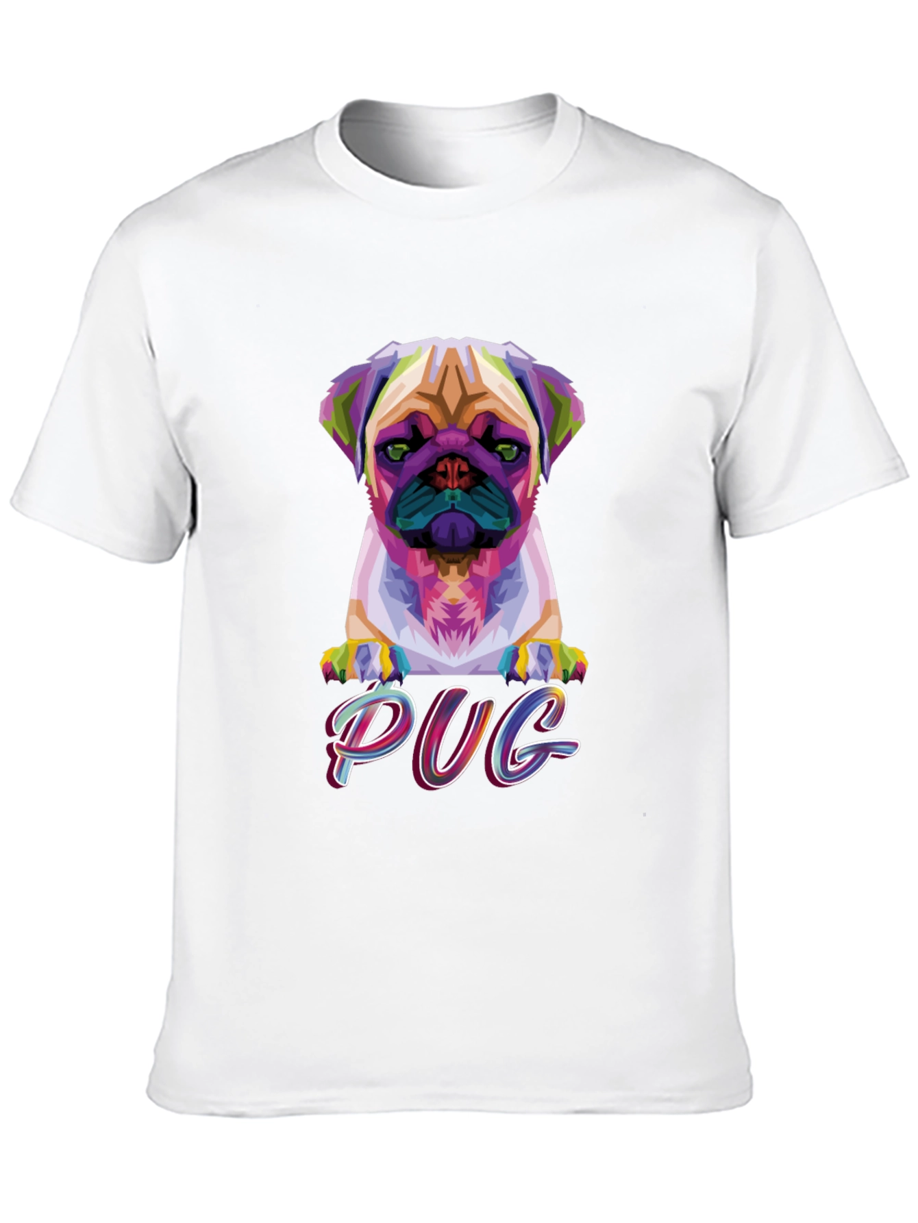 Geometric Pug Graphic T-Shirt