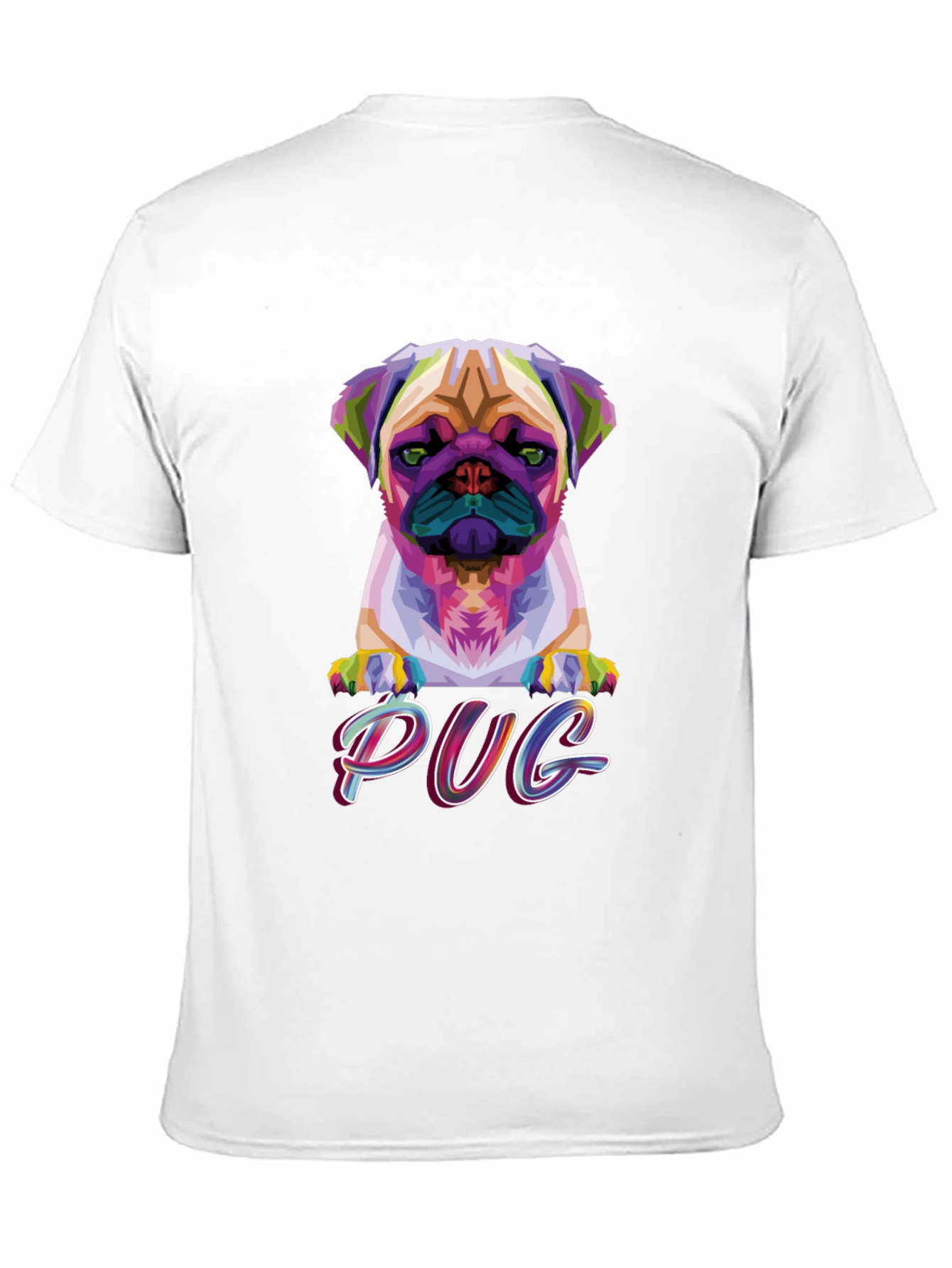 Geometric Pug Graphic T-Shirt