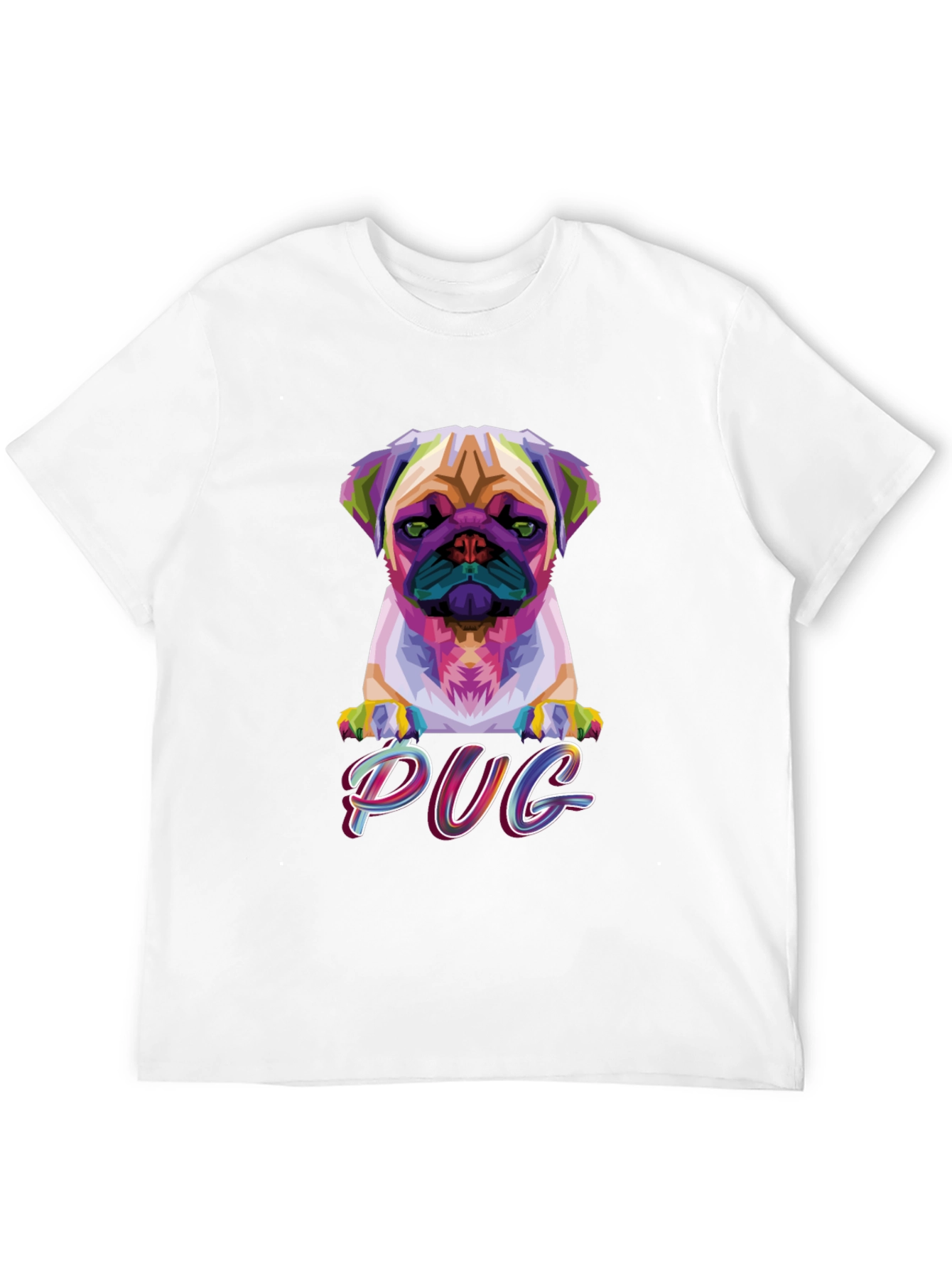 Geometric Pug Graphic T-Shirt