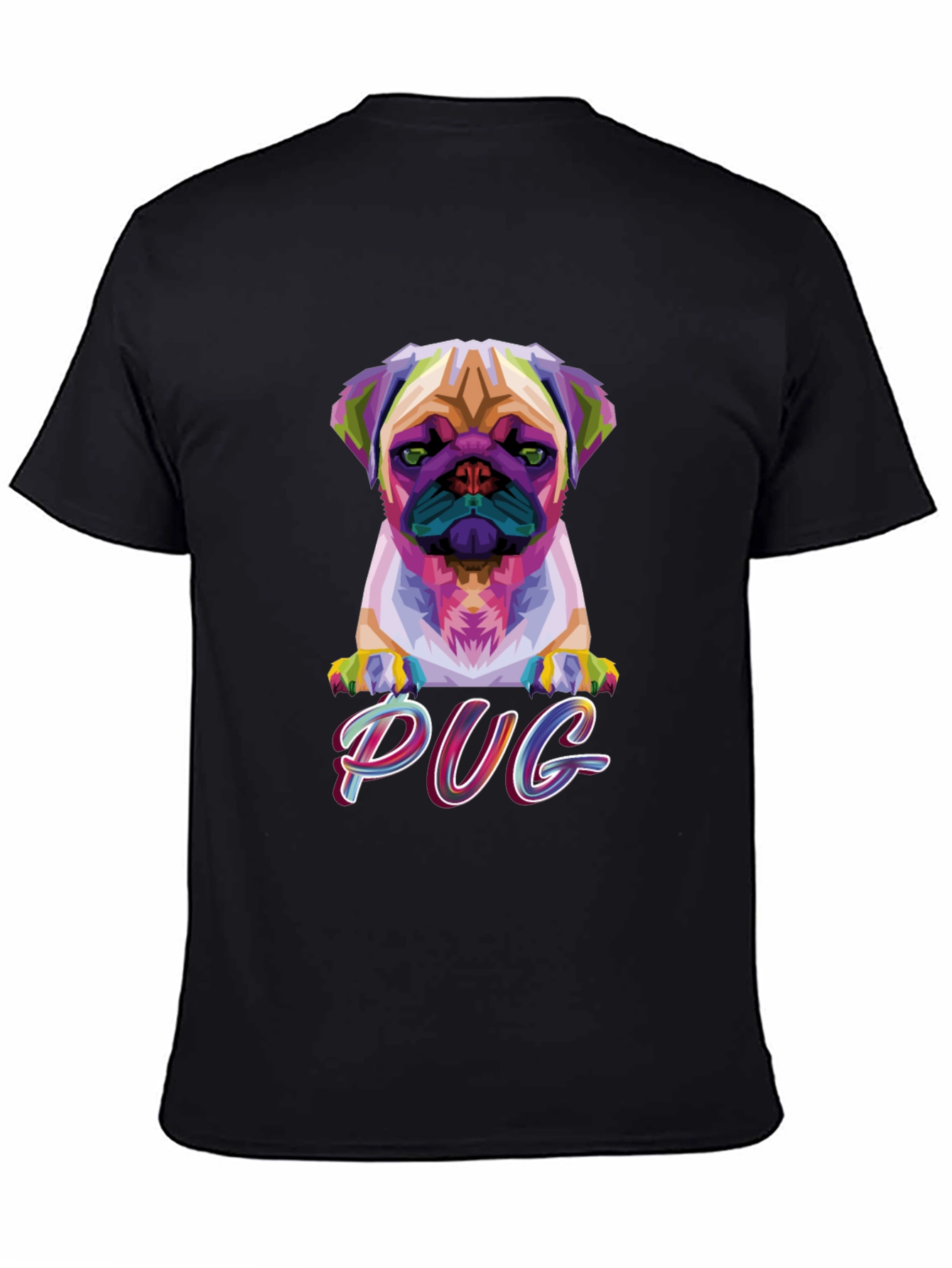 Geometric Pug Graphic T-Shirt