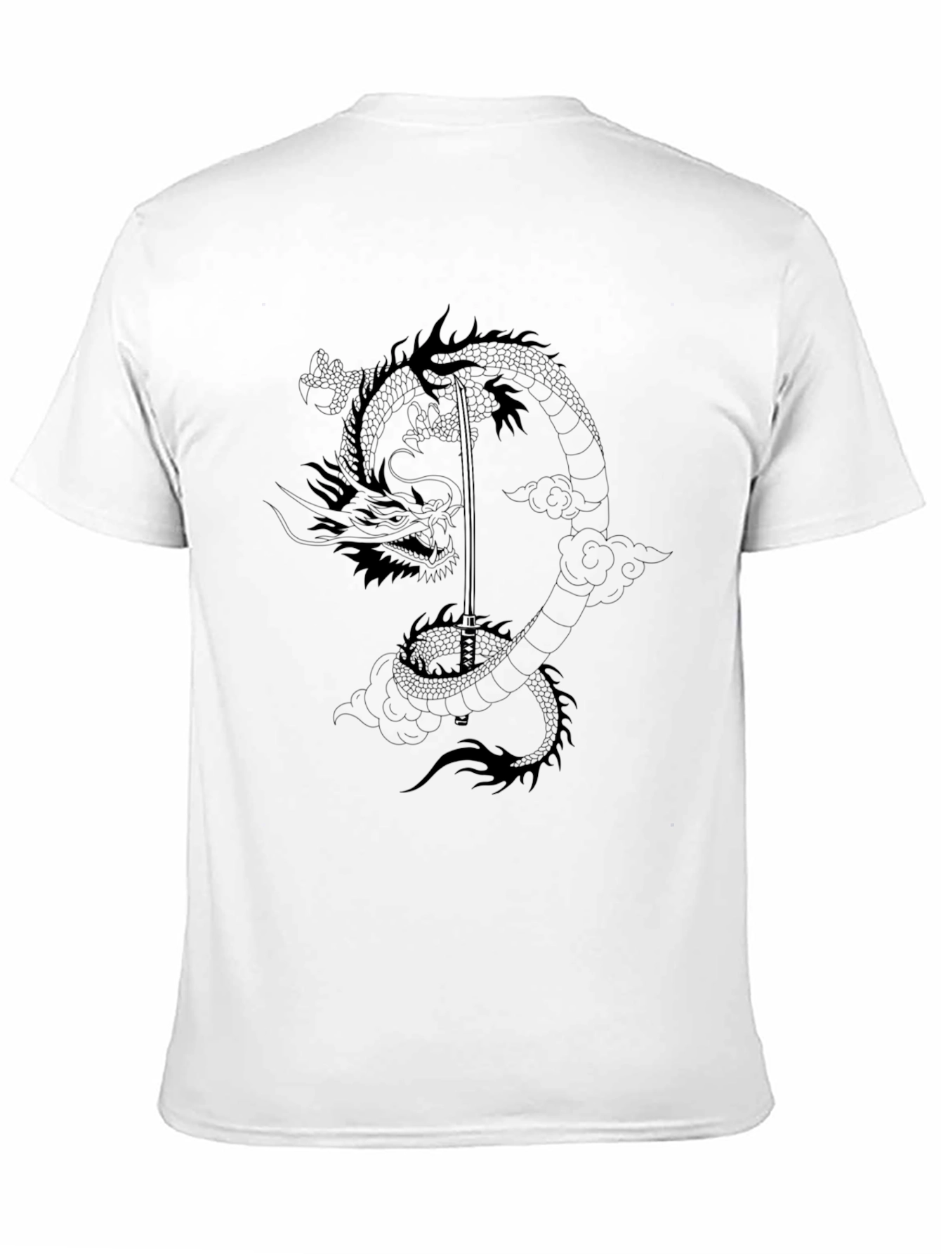 Dragon Katana T-Shirt - Black Graphic Tee