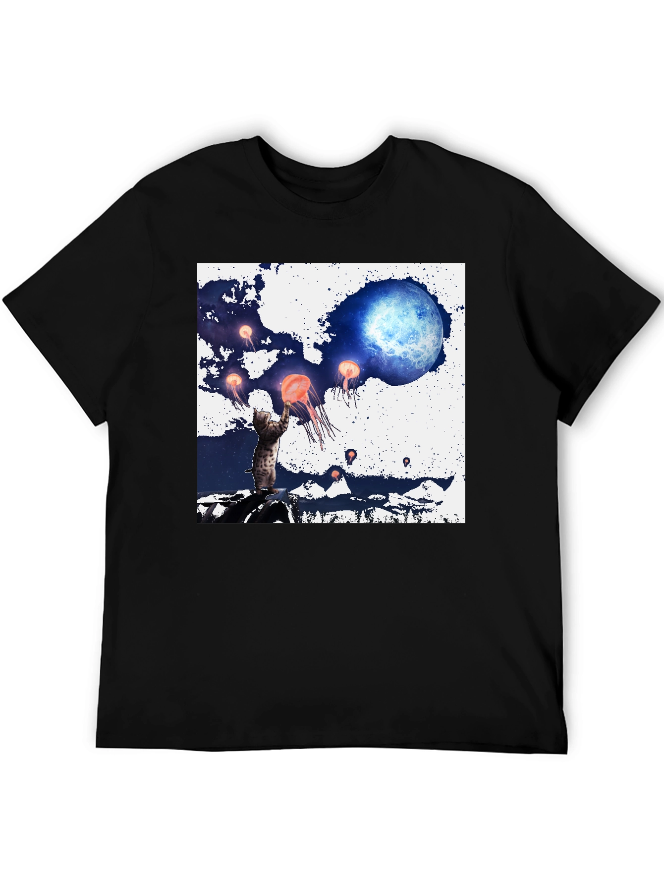 Cat Moon Jellyfish T-Shirt