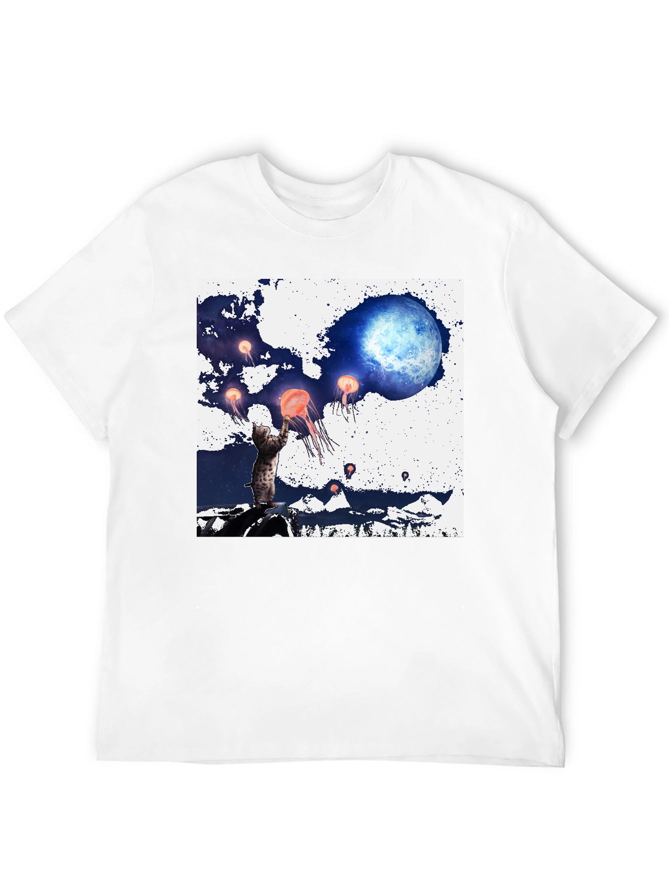 Cat Moon Jellyfish T-Shirt