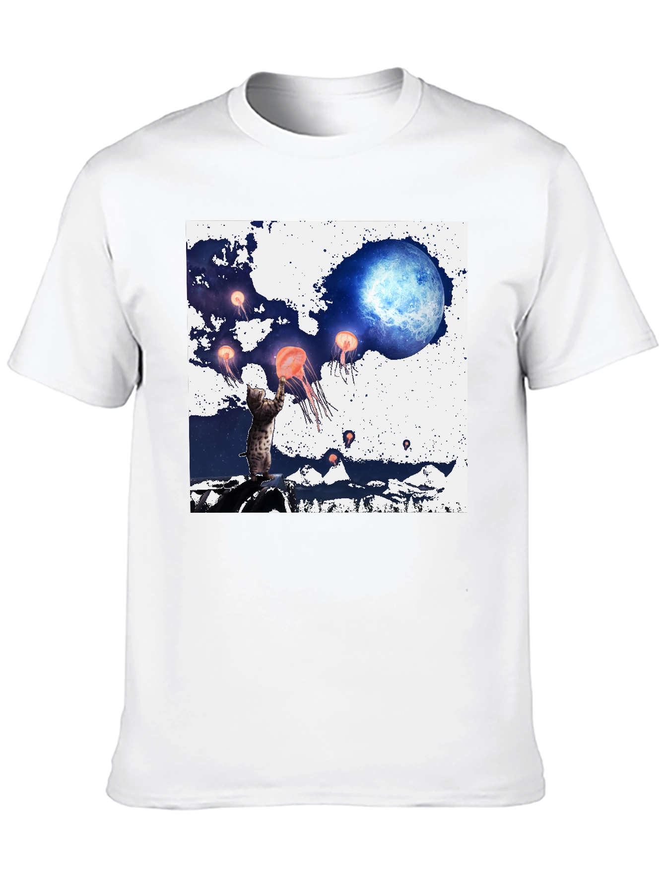 Cat Moon Jellyfish T-Shirt