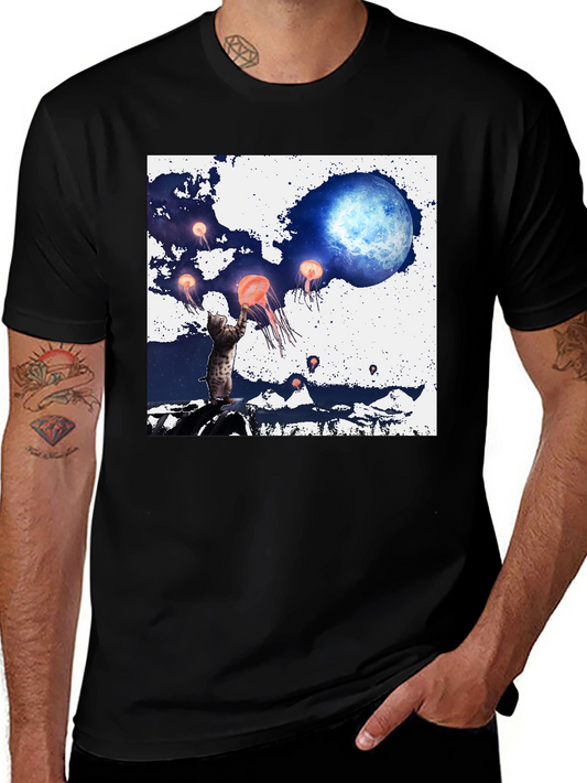 Cat Moon Jellyfish T-Shirt