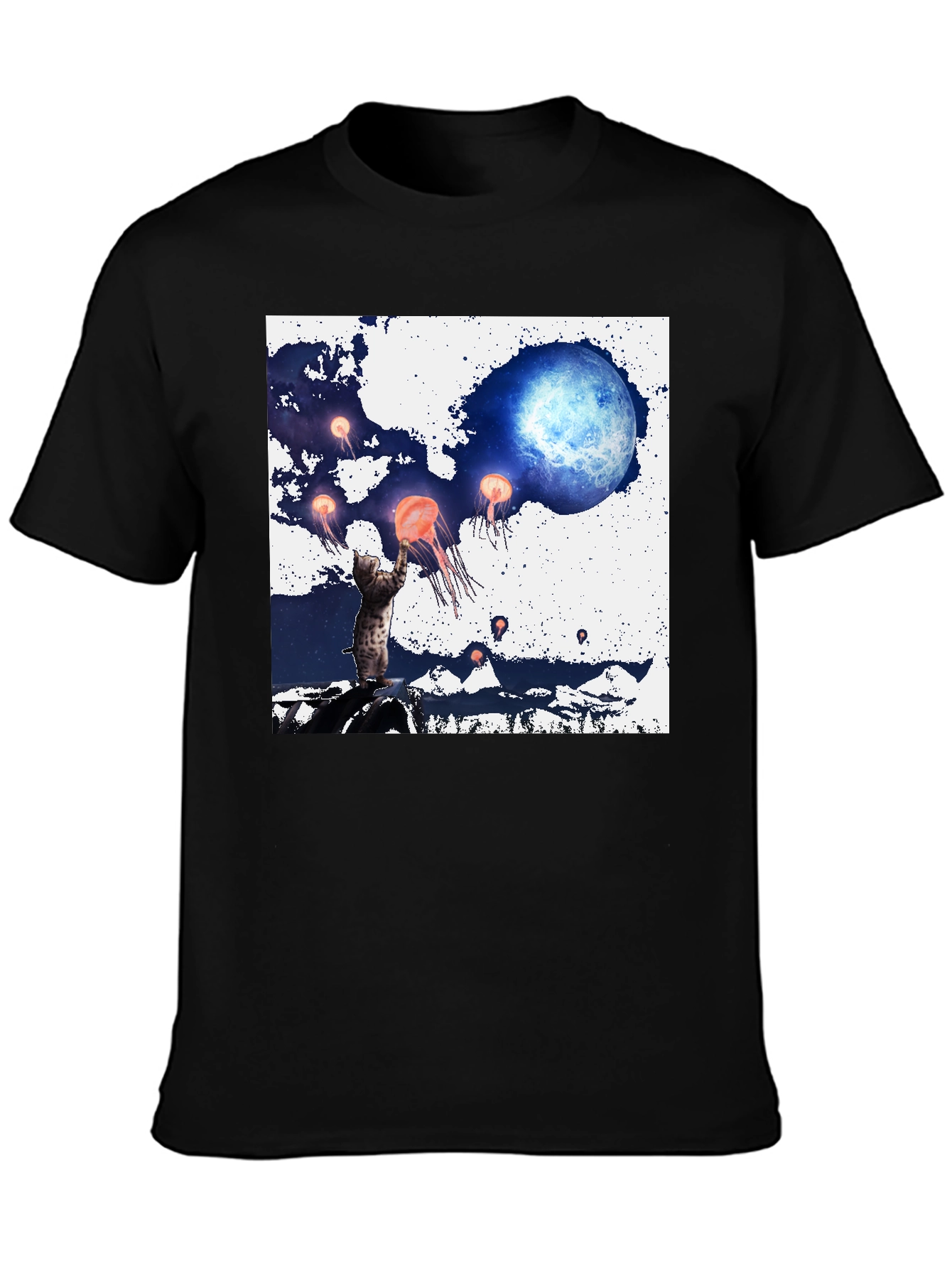 Cat Moon Jellyfish T-Shirt