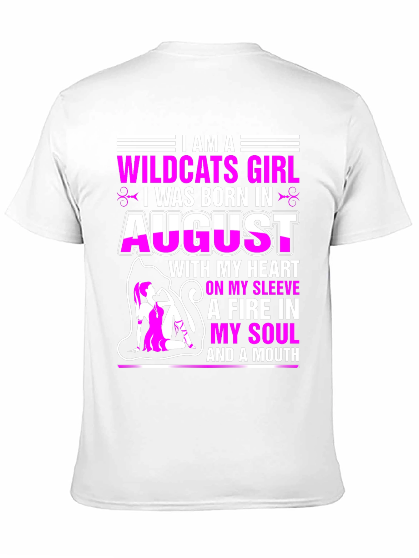 Wildcats Girl August Birthday T-Shirt