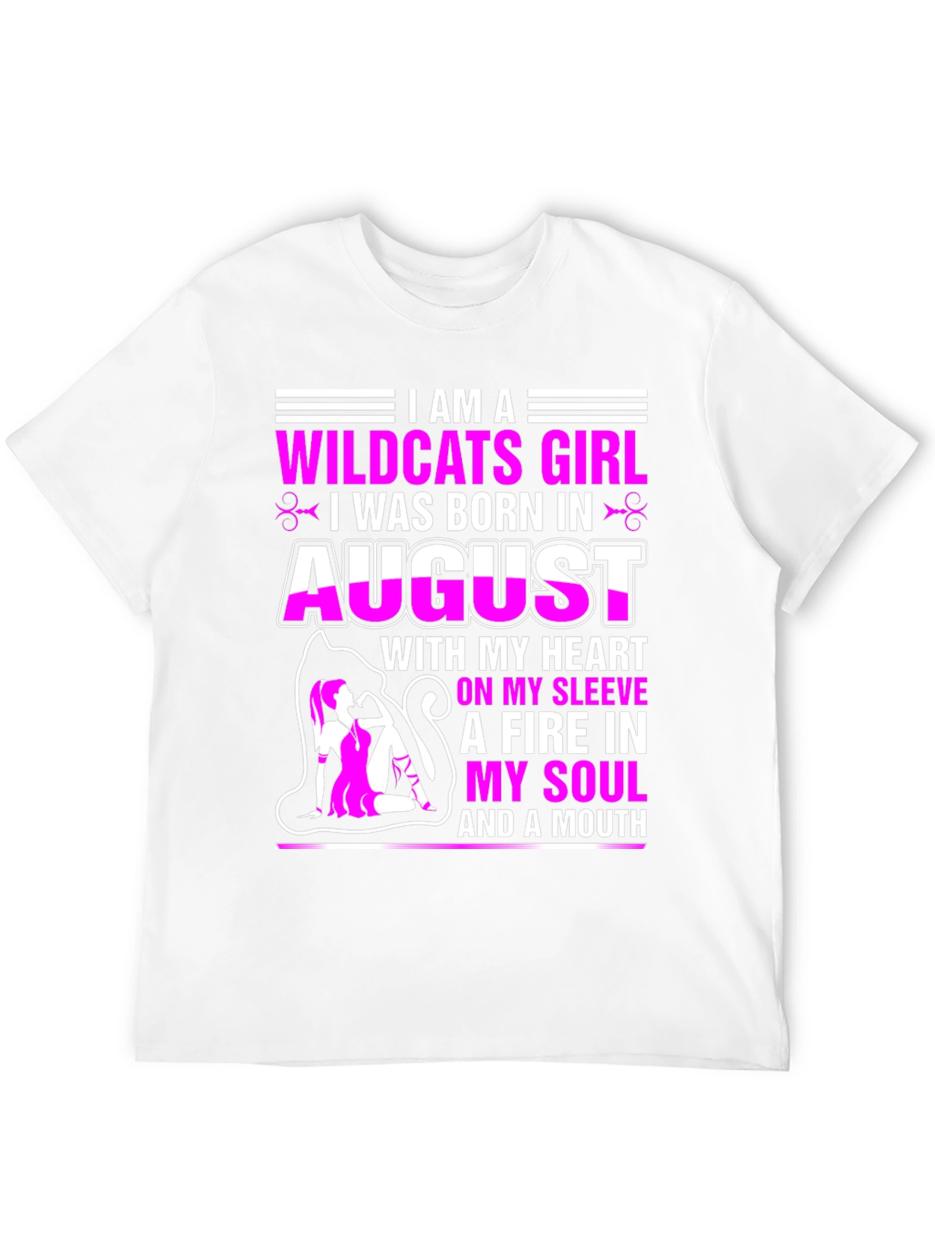 Wildcats Girl August Birthday T-Shirt