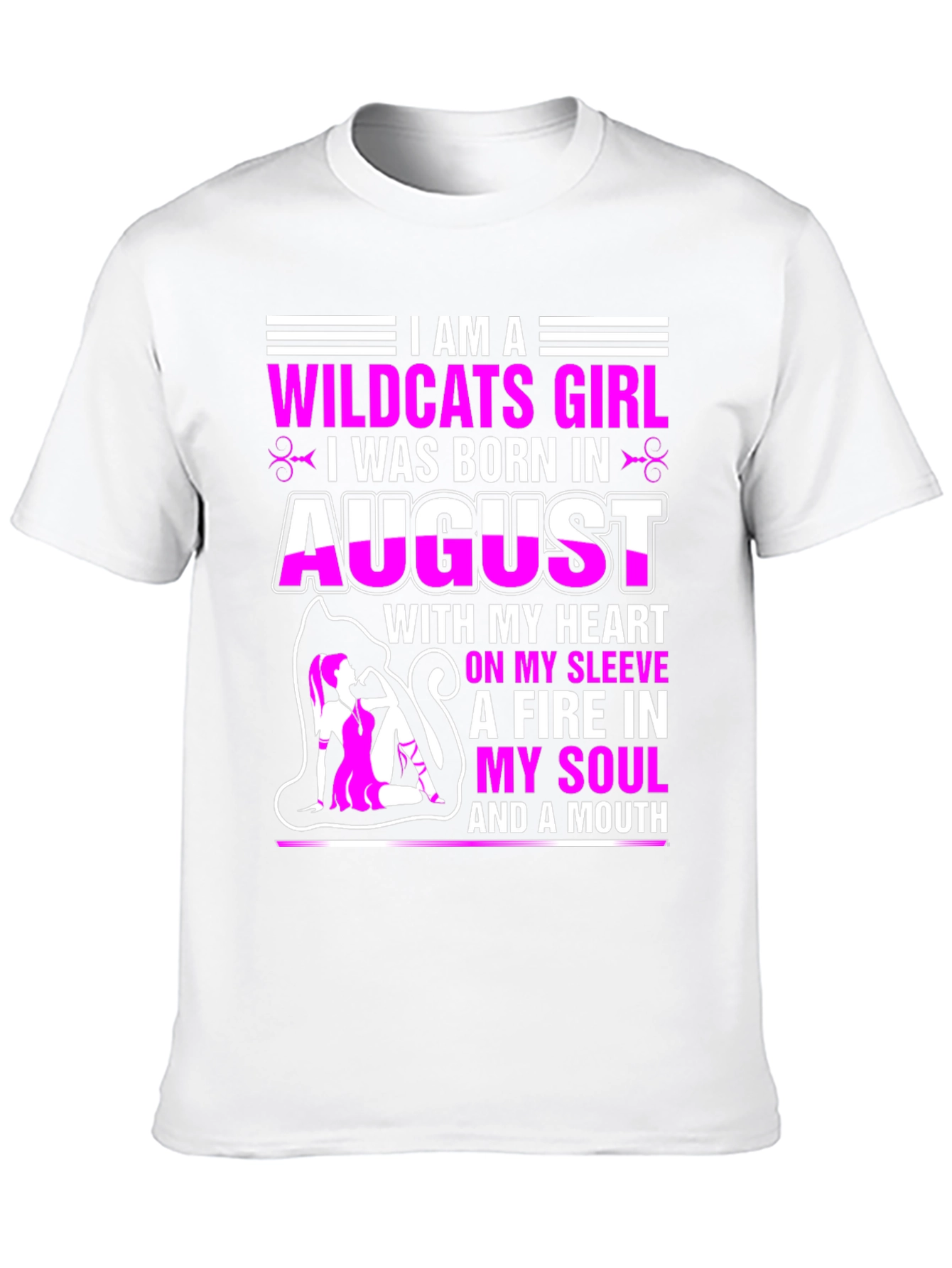 Wildcats Girl August Birthday T-Shirt