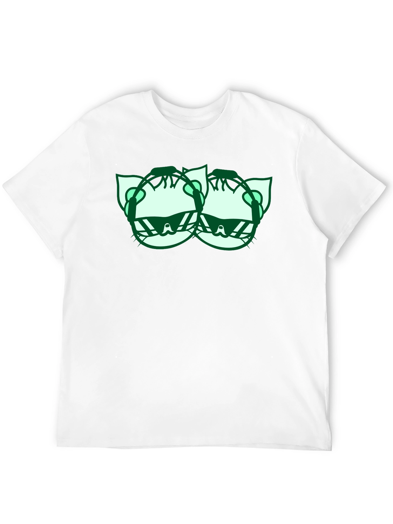 Cool Cat Graphic Tee - Black Cotton Shirt