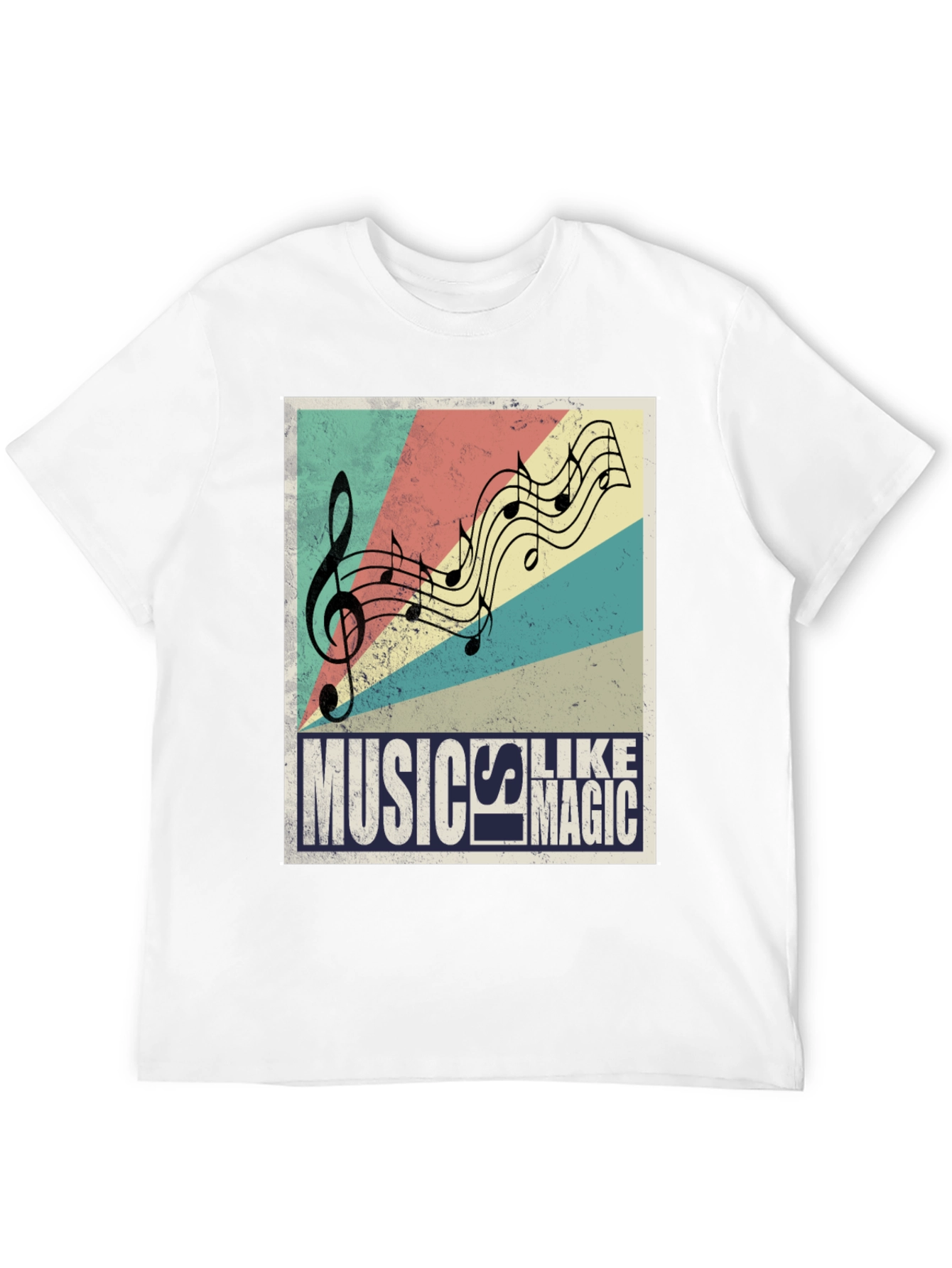 Music is Magic Black Graphic T-Shirt