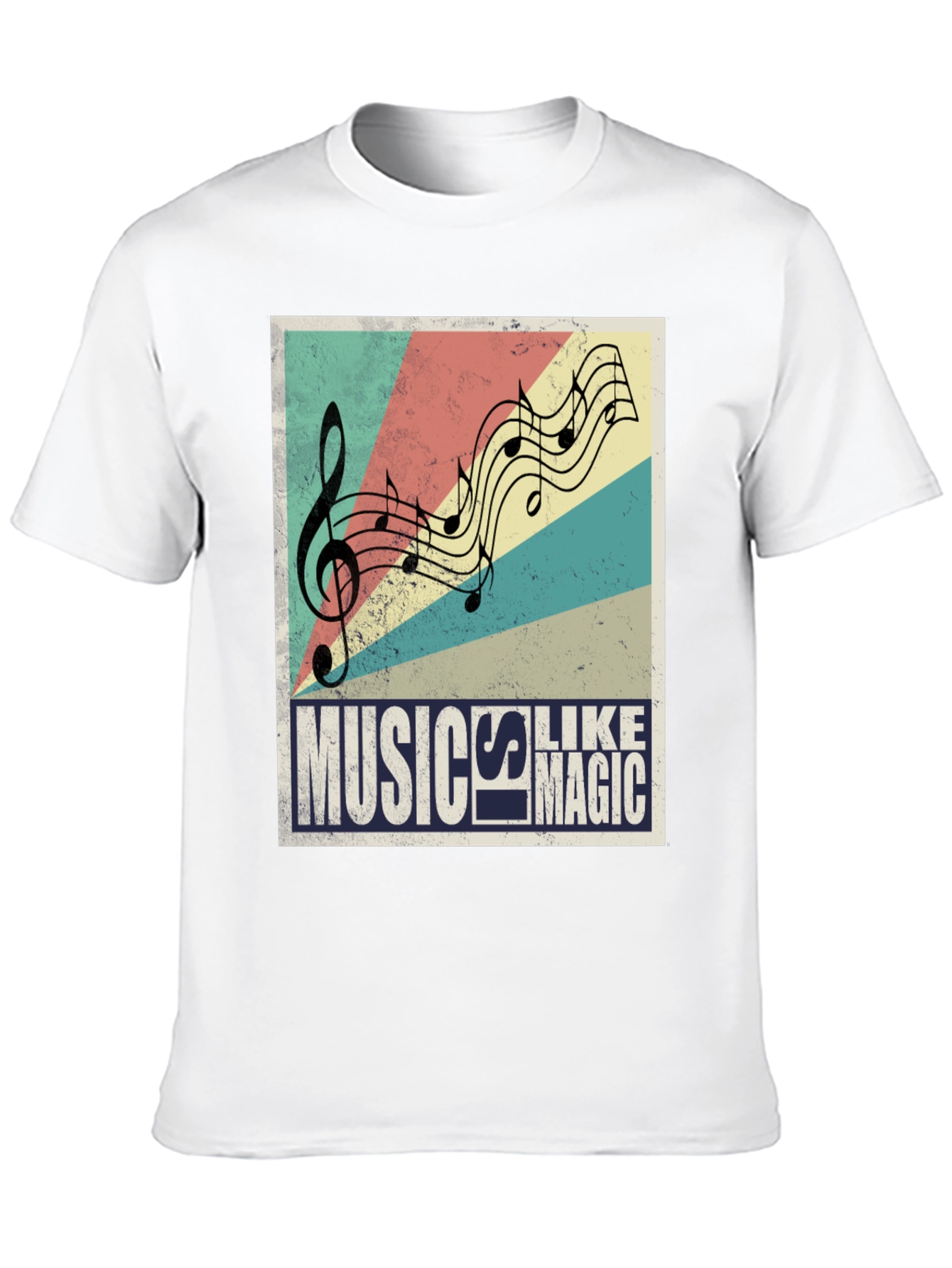Music is Magic Black Graphic T-Shirt