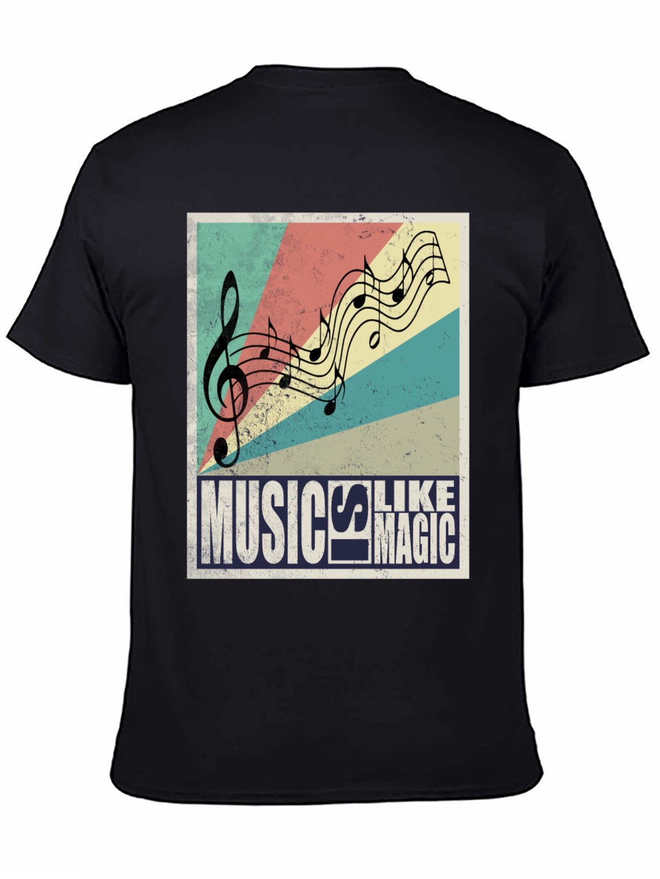 Music is Magic Black Graphic T-Shirt