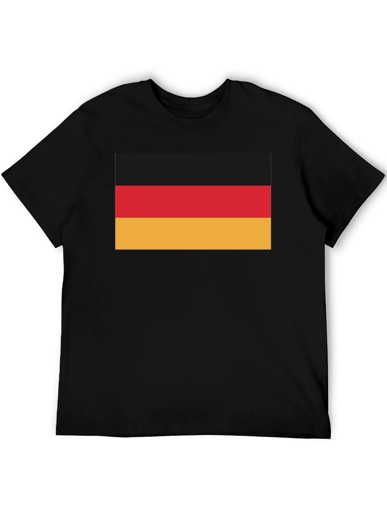 German Flag T-Shirt - Black Crew Neck Tee