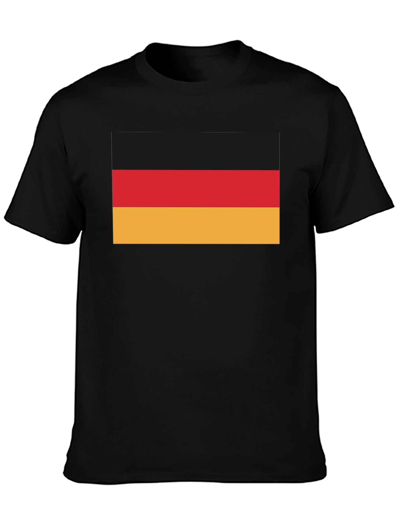 German Flag T-Shirt - Black Crew Neck Tee