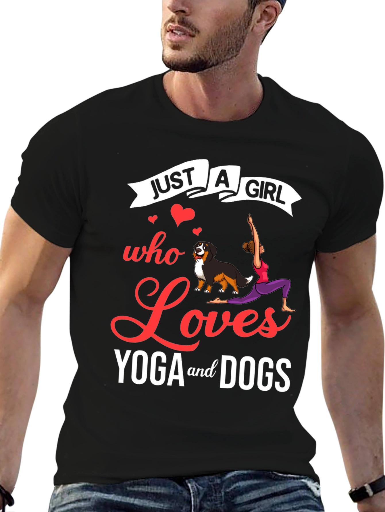 Just A Girl Who Loves Yoga And Dogs T-Shirt