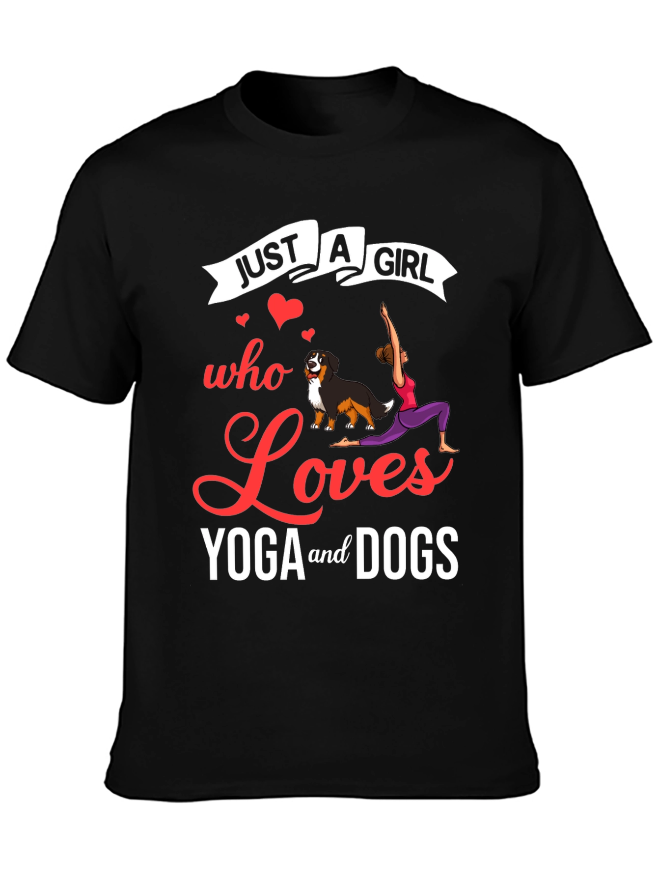 Just A Girl Who Loves Yoga And Dogs T-Shirt