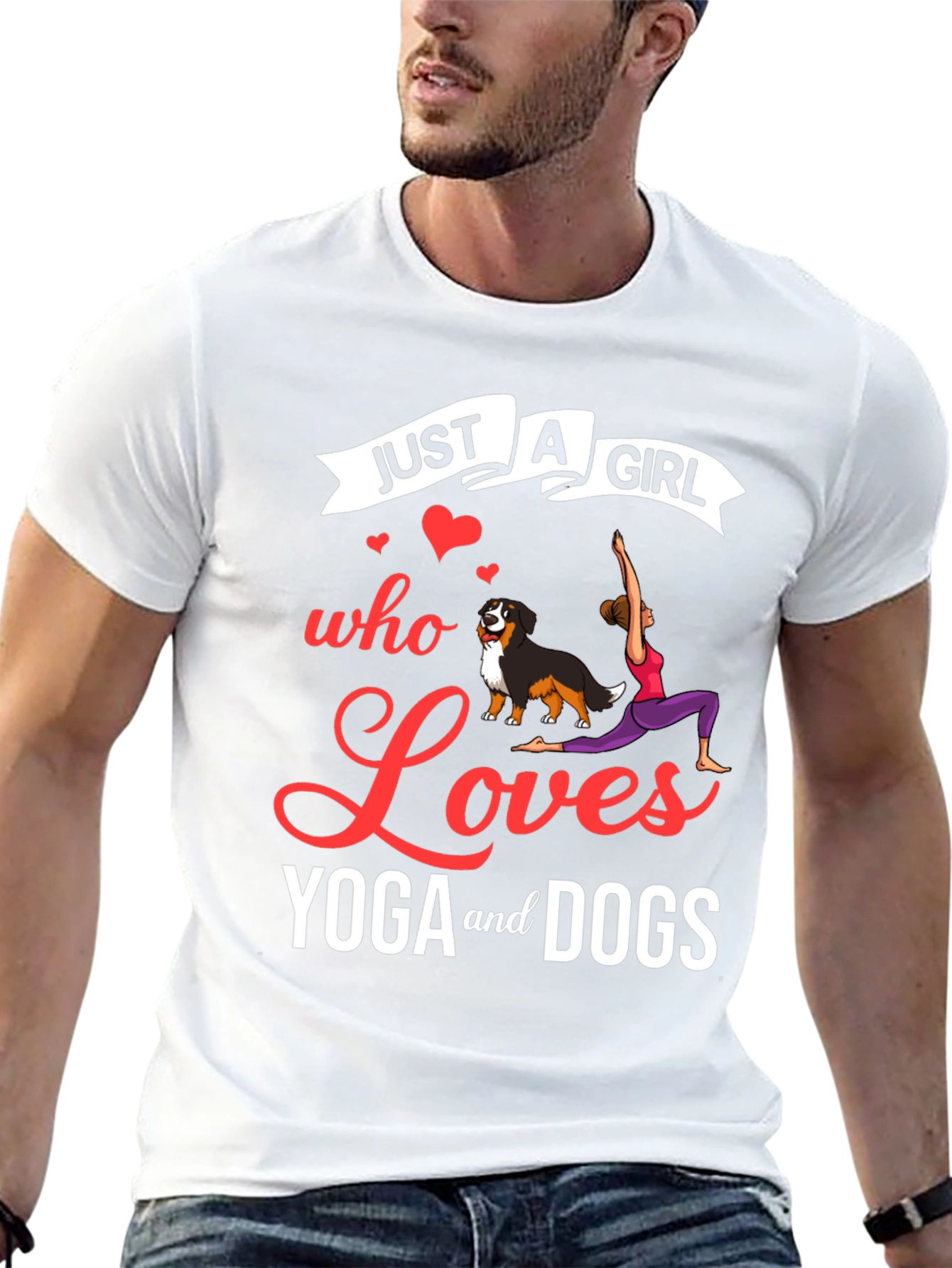 Just A Girl Who Loves Yoga And Dogs T-Shirt