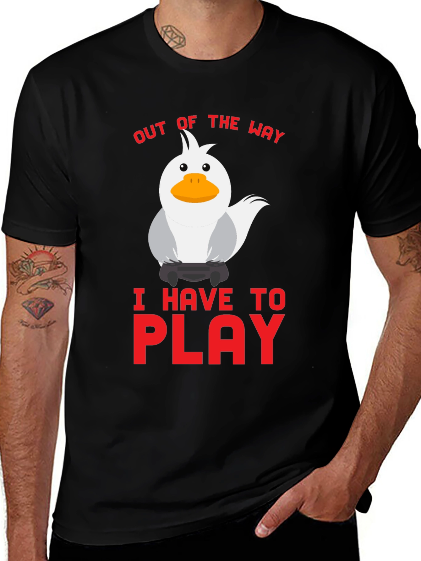 Out of the Way - Gaming Duck T-Shirt