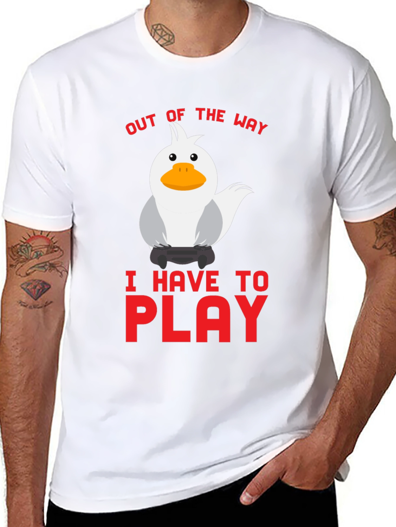 Out of the Way - Gaming Duck T-Shirt