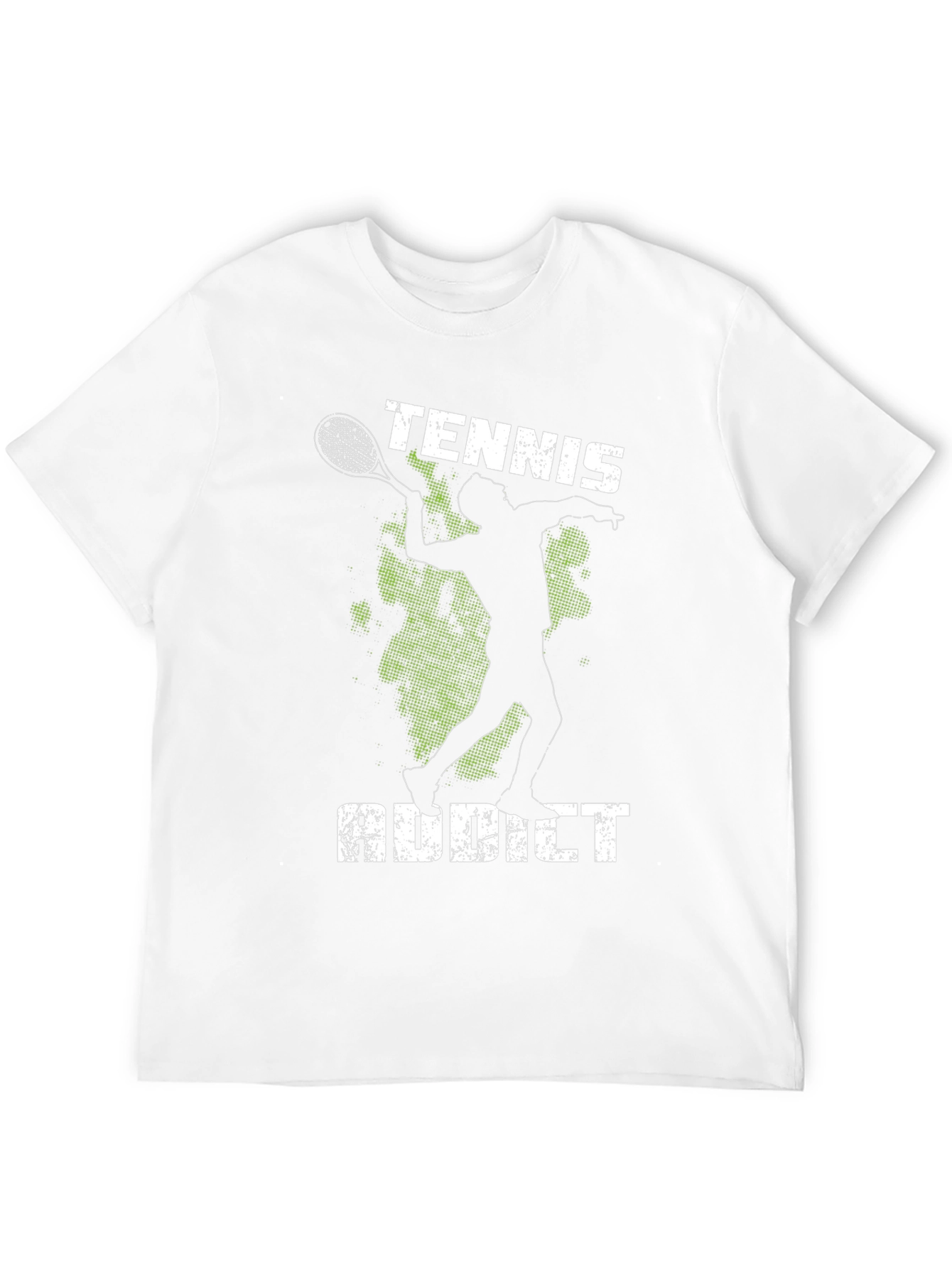 Tennis Addict Graphic Tee - Black Cotton T-Shirt