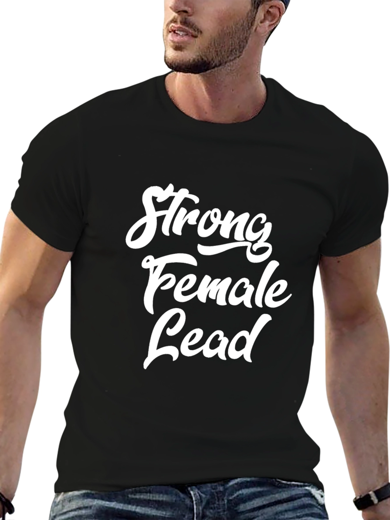 Strong Female Lead Graphic Tee - Black Unisex T-Shirt