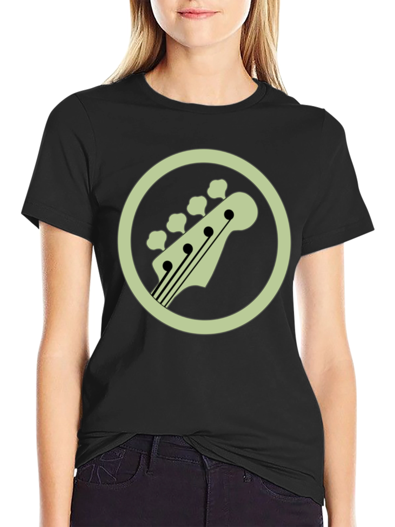 Bass Guitar Head T-Shirt - Cool Musician Tee