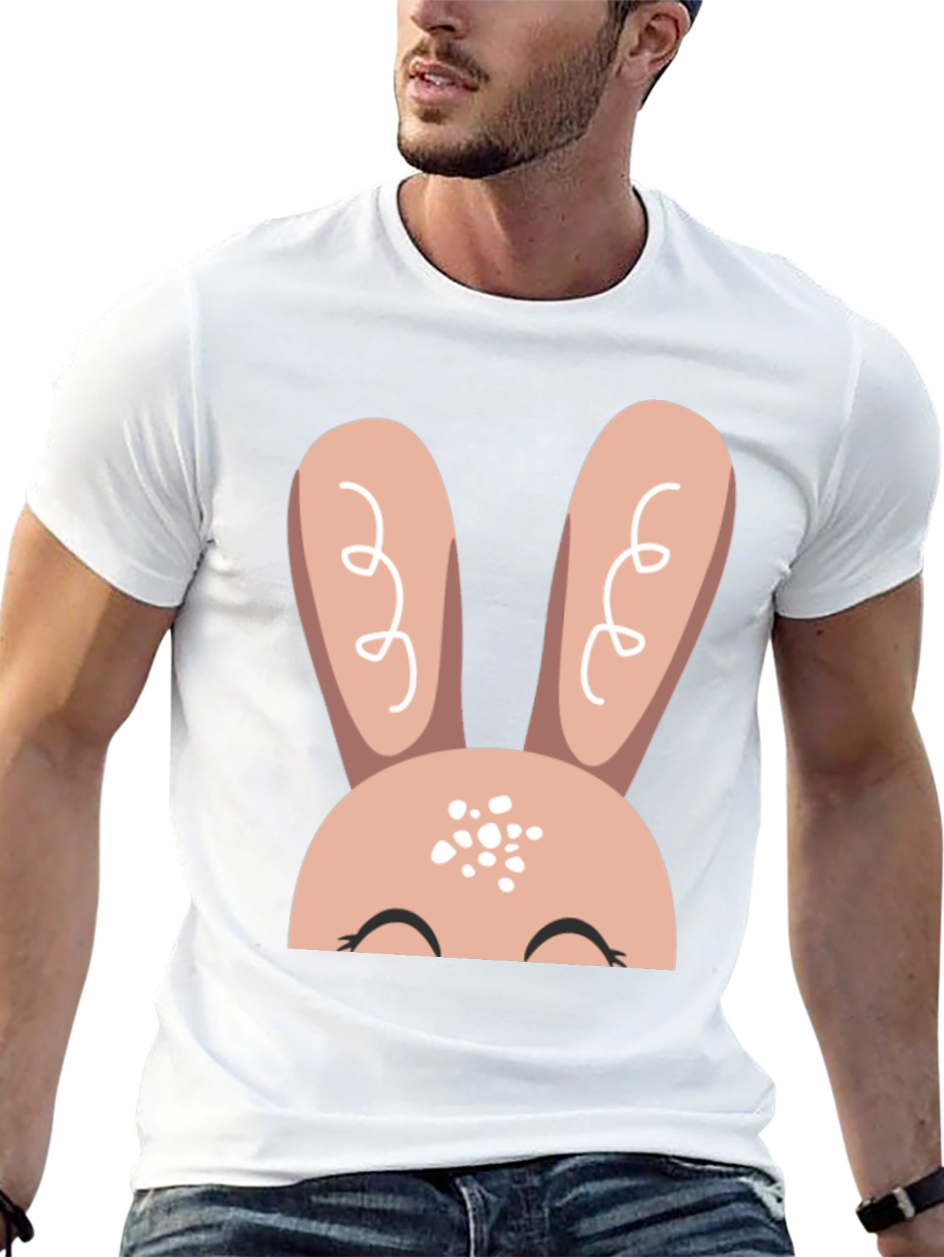 Cute Easter Bunny T-Shirt - Black