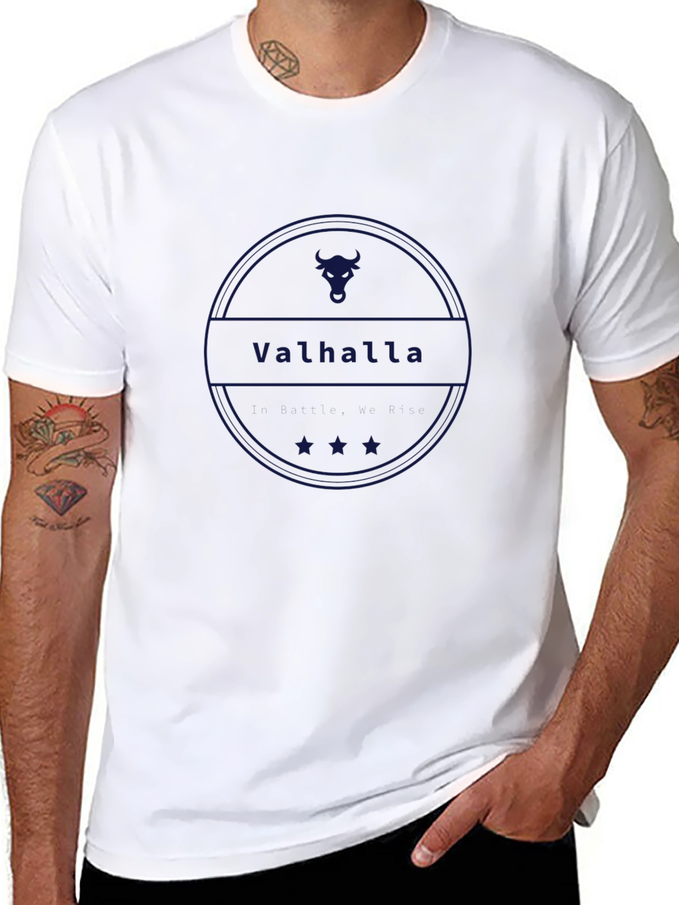 Valhalla Viking Graphic Tee - Black
