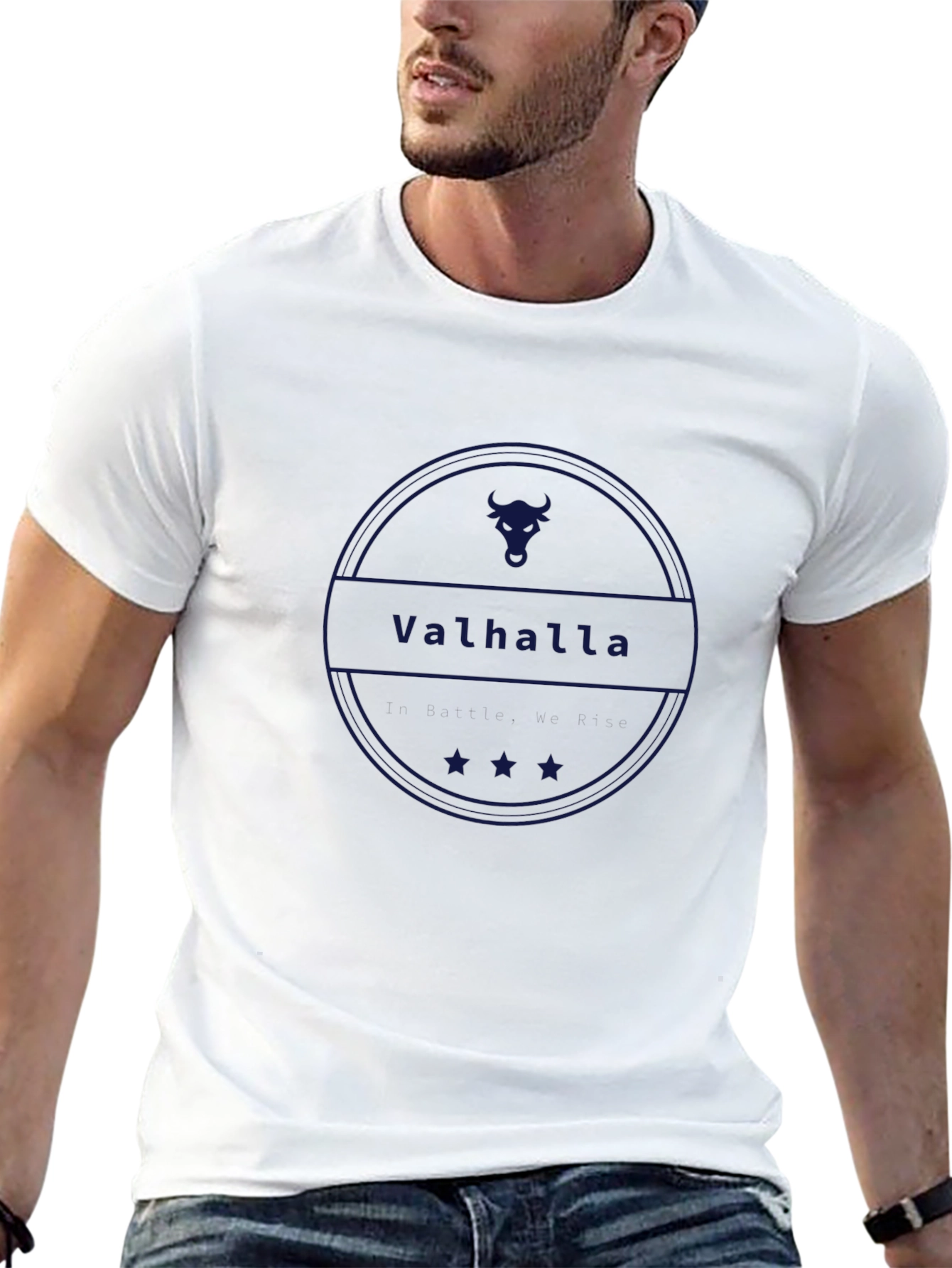 Valhalla Viking Graphic Tee - Black
