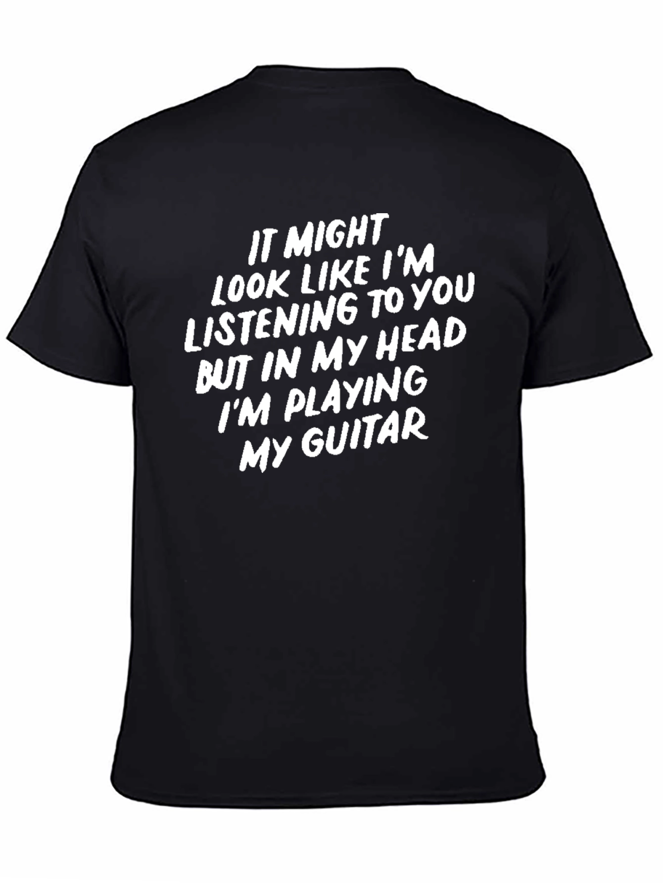 Guitar Player Black T-Shirt - Funny Music Lover Tee