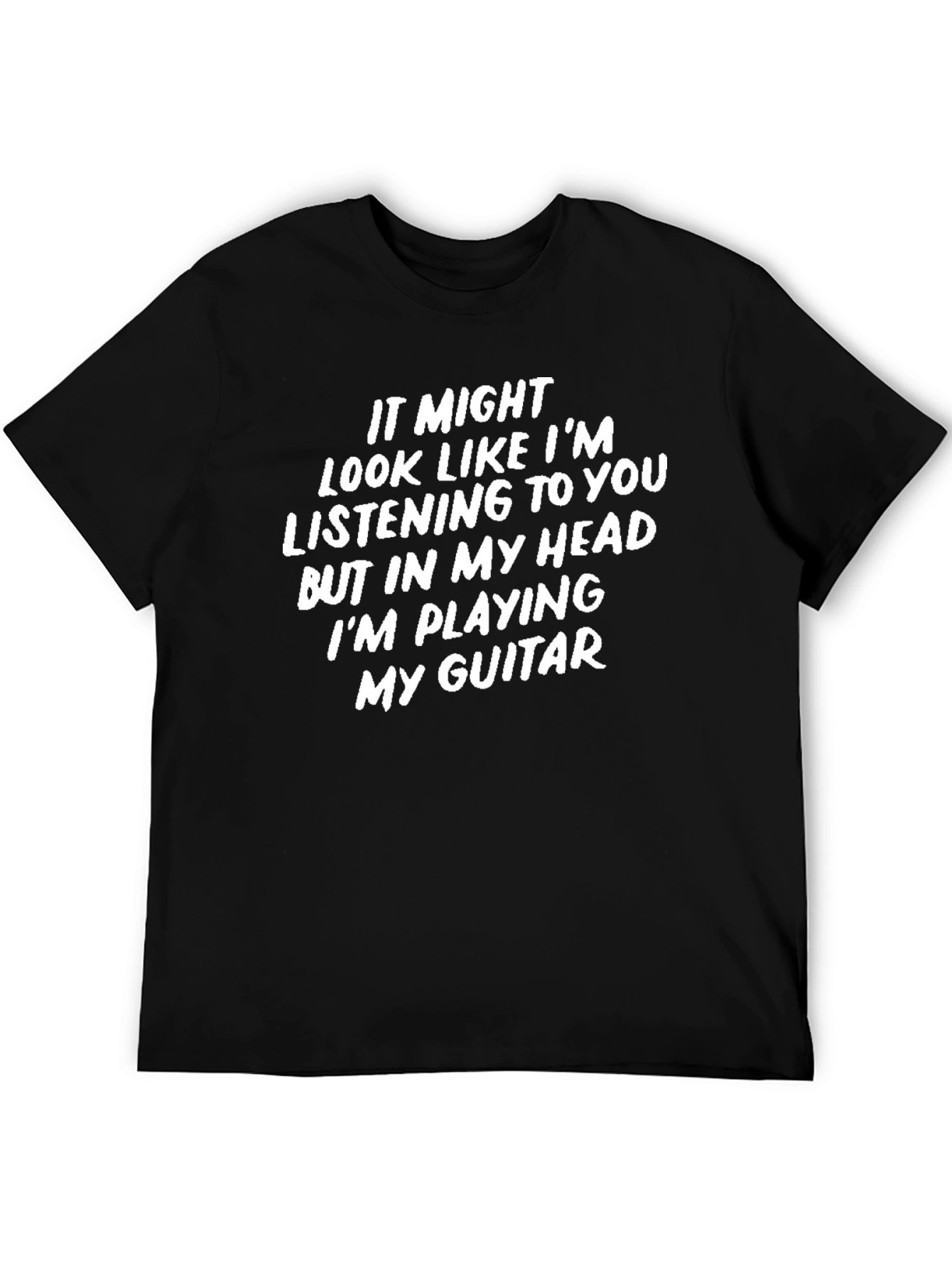 Guitar Player Black T-Shirt - Funny Music Lover Tee