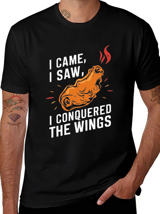 I Came I Saw I Conquered Wings T-Shirt - Black