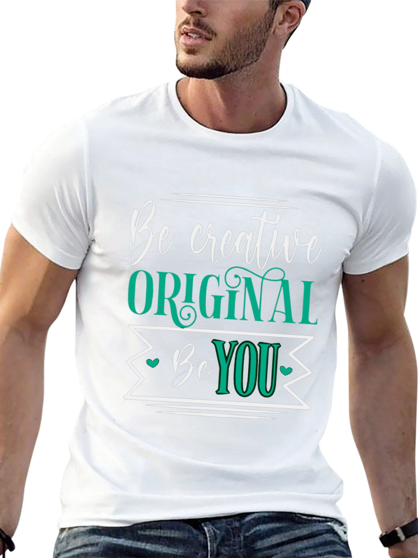 Be Creative Original You Black Graphic Tee