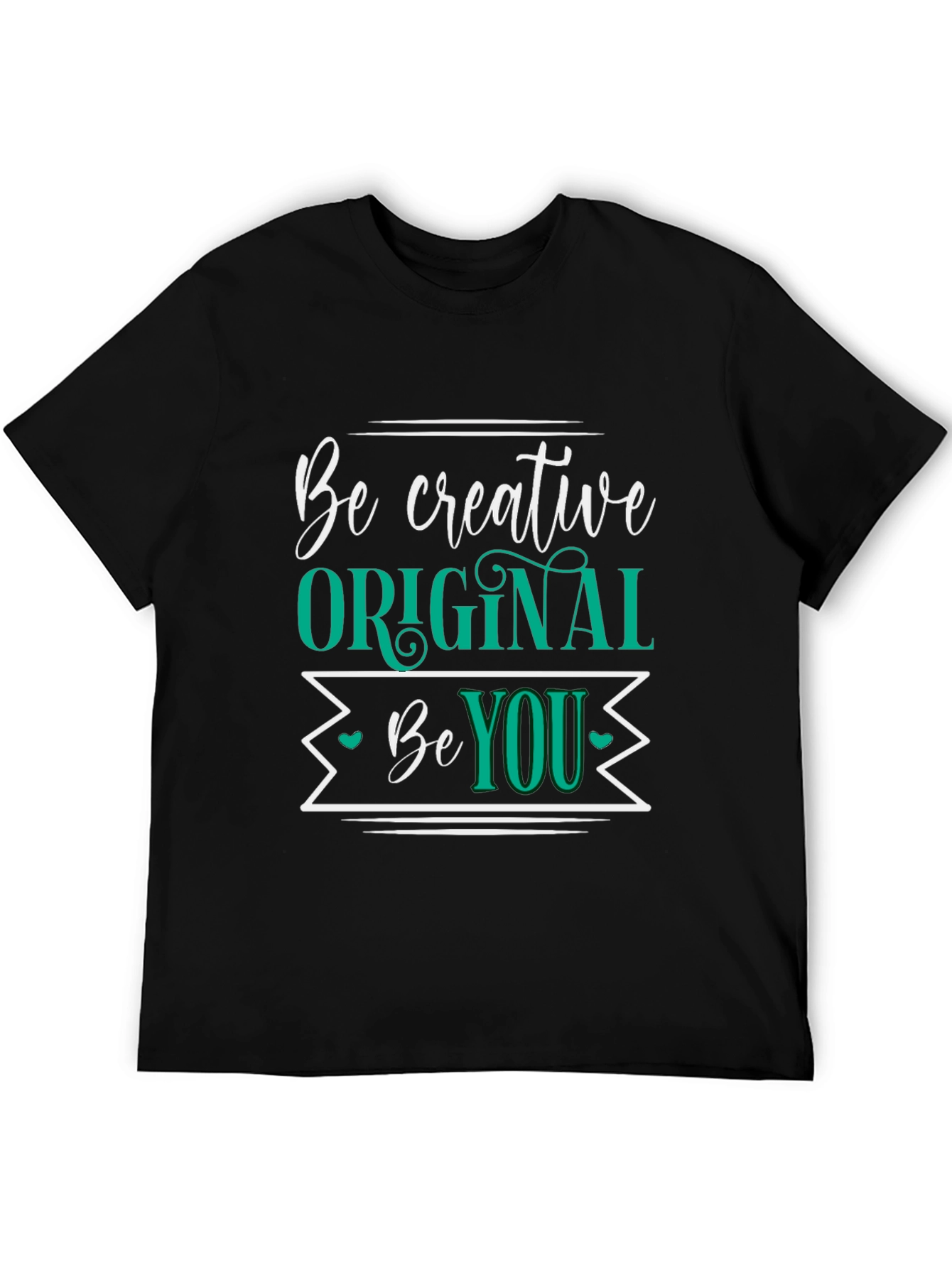 Be Creative Original You Black Graphic Tee