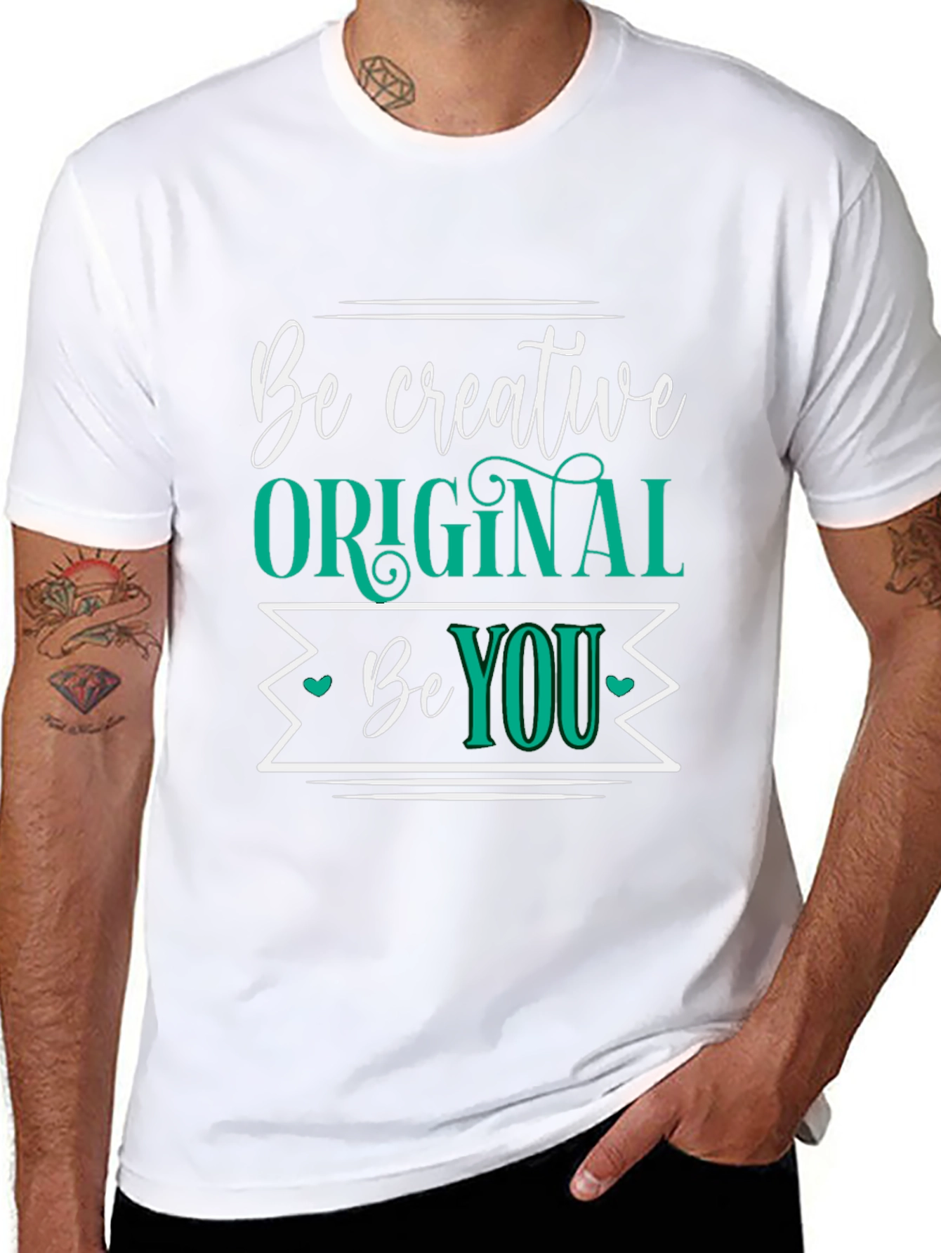 Be Creative Original You Black Graphic Tee