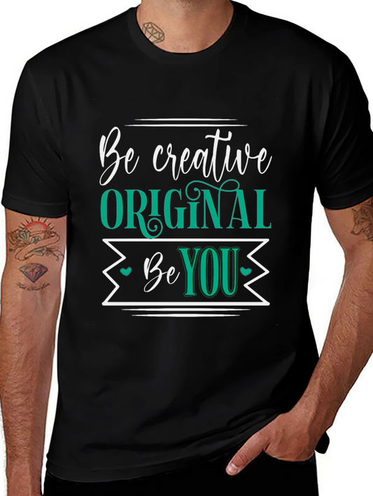 Be Creative Original You Black Graphic Tee